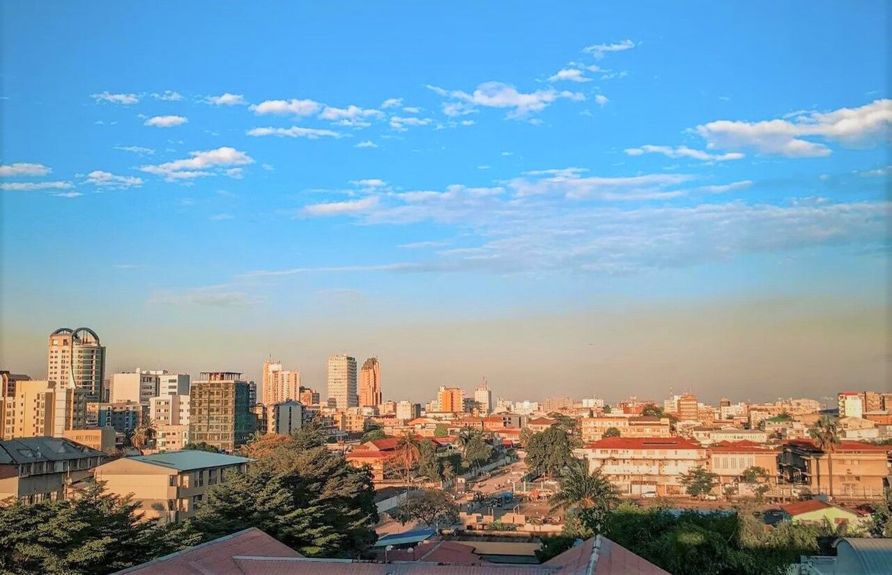 Panorama de Gombe, Kinshasa, en fin de journée